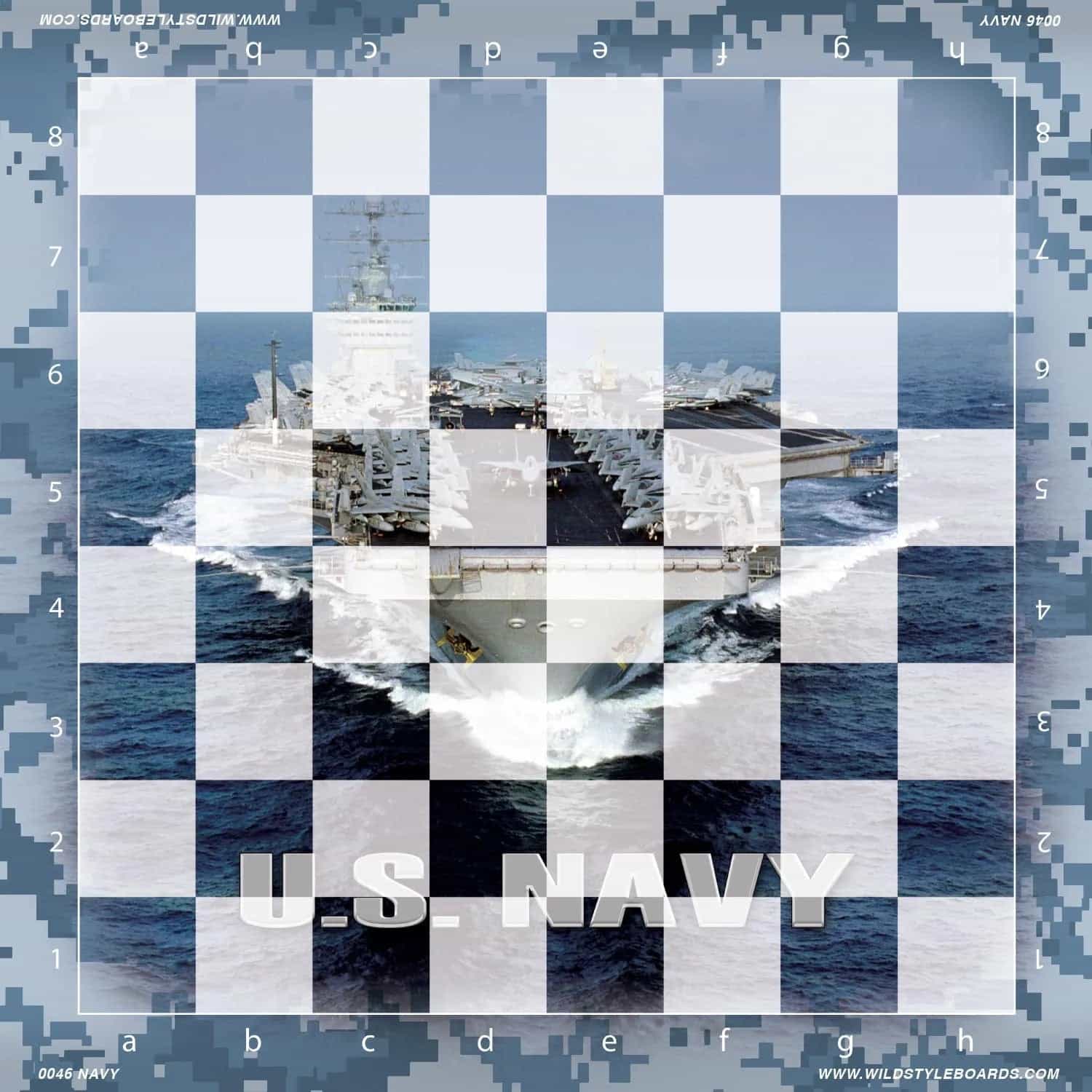 United States Navy - Full Color Vinyl Chess Board