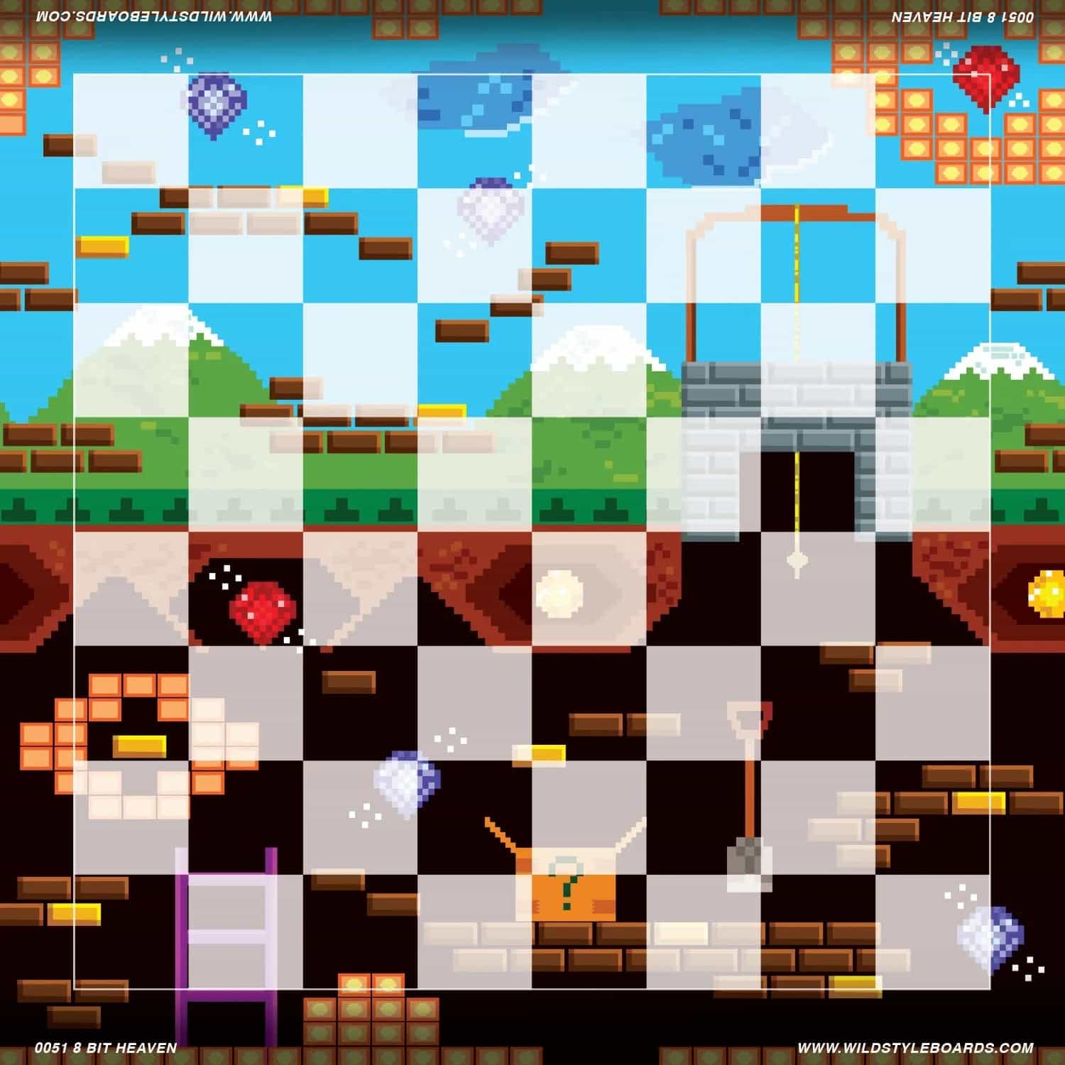 8 Bit Heaven - Full Color Vinyl Chess Board