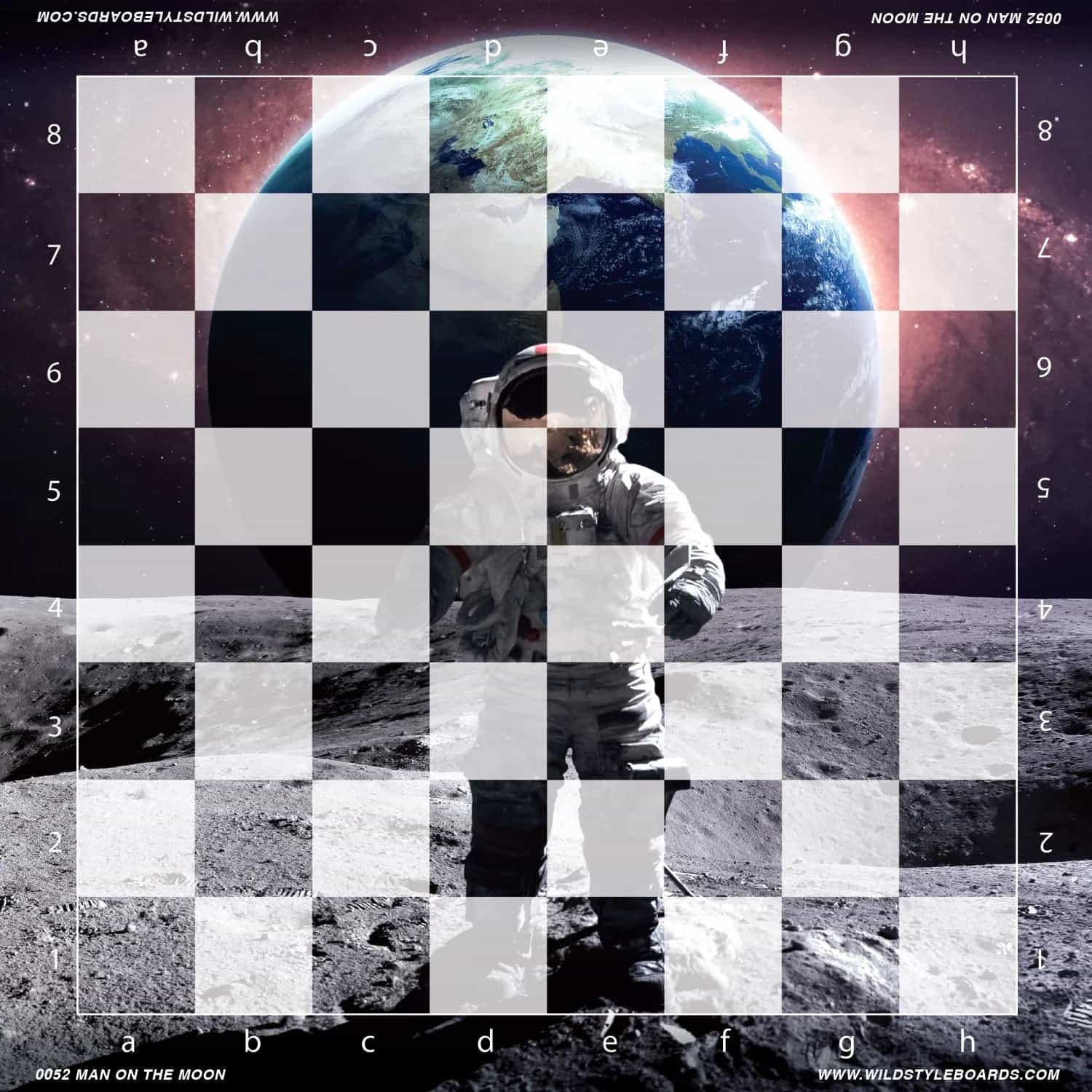 Man On The Moon - Full Color Vinyl Chess Board