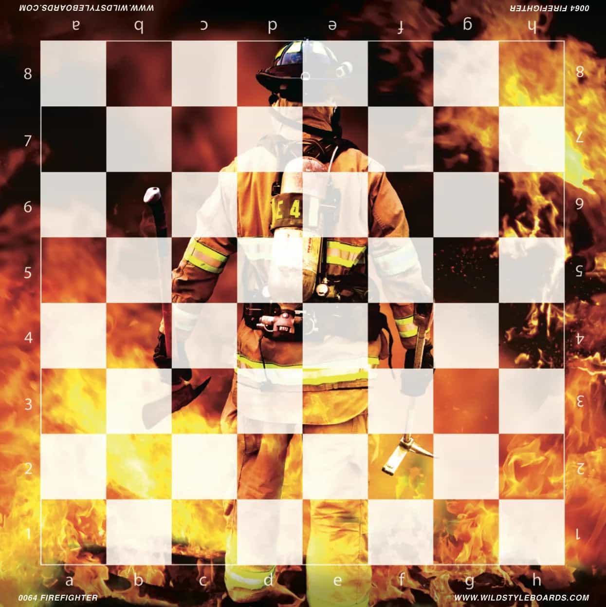 Firefighter Full Color Vinyl Chess Board