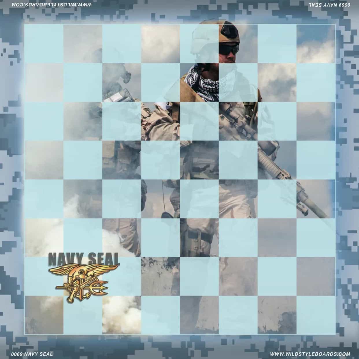 Navy Seal - Full Color Vinyl Chess Board