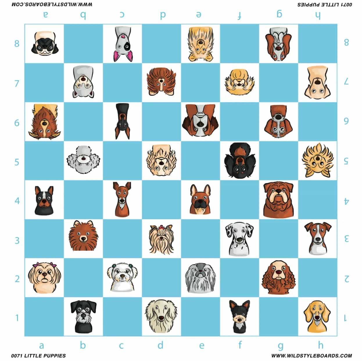 Little Puppies Full Color Vinyl Chess Board
