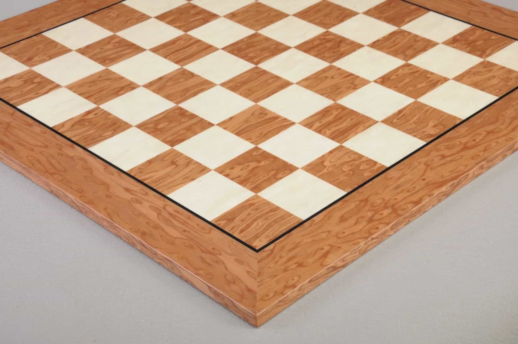 Brown Gloss and Maple Classic Traditional Chess Board