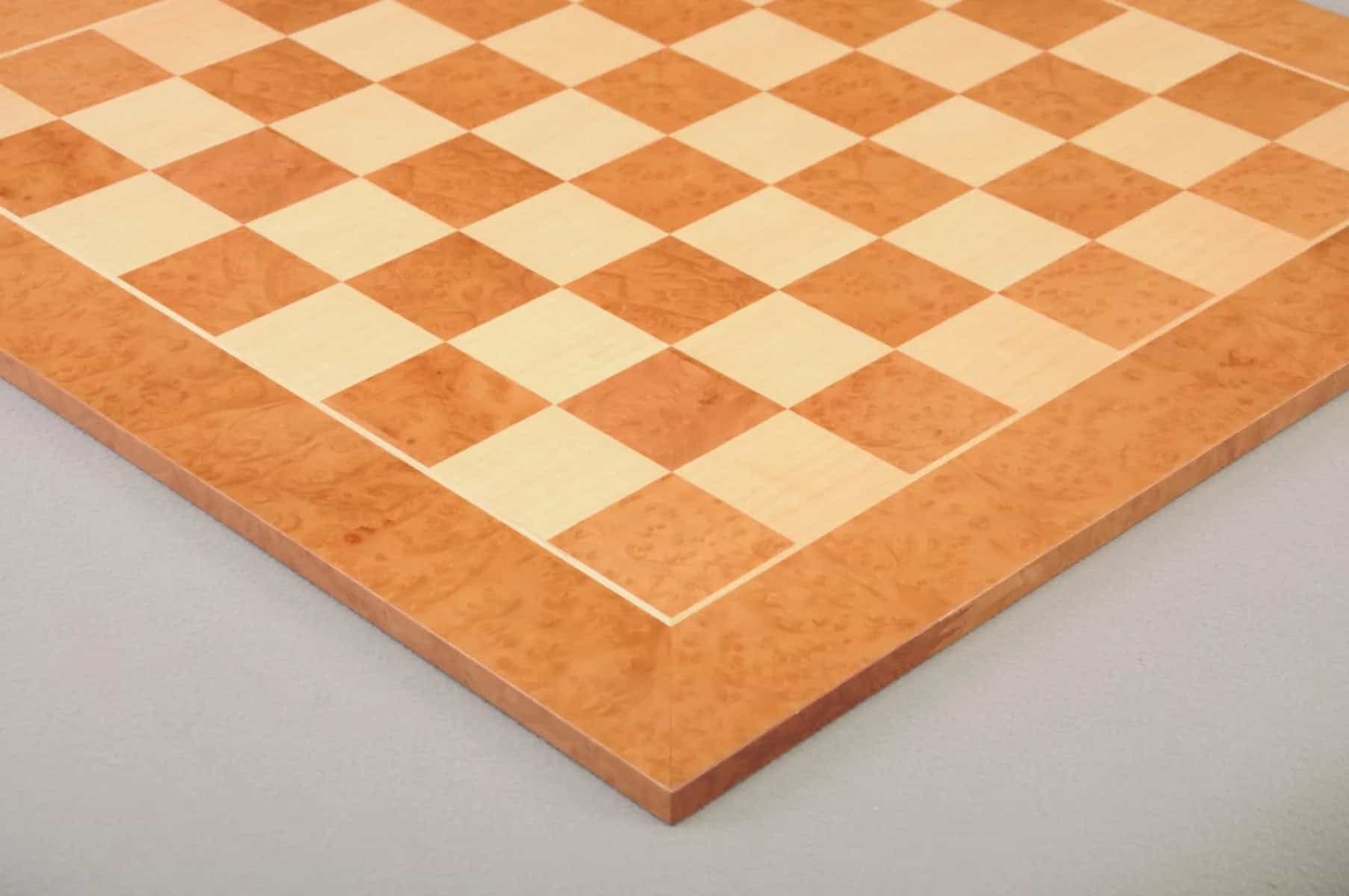 Vavona Burl and Maple Classic Traditional Chess Board
