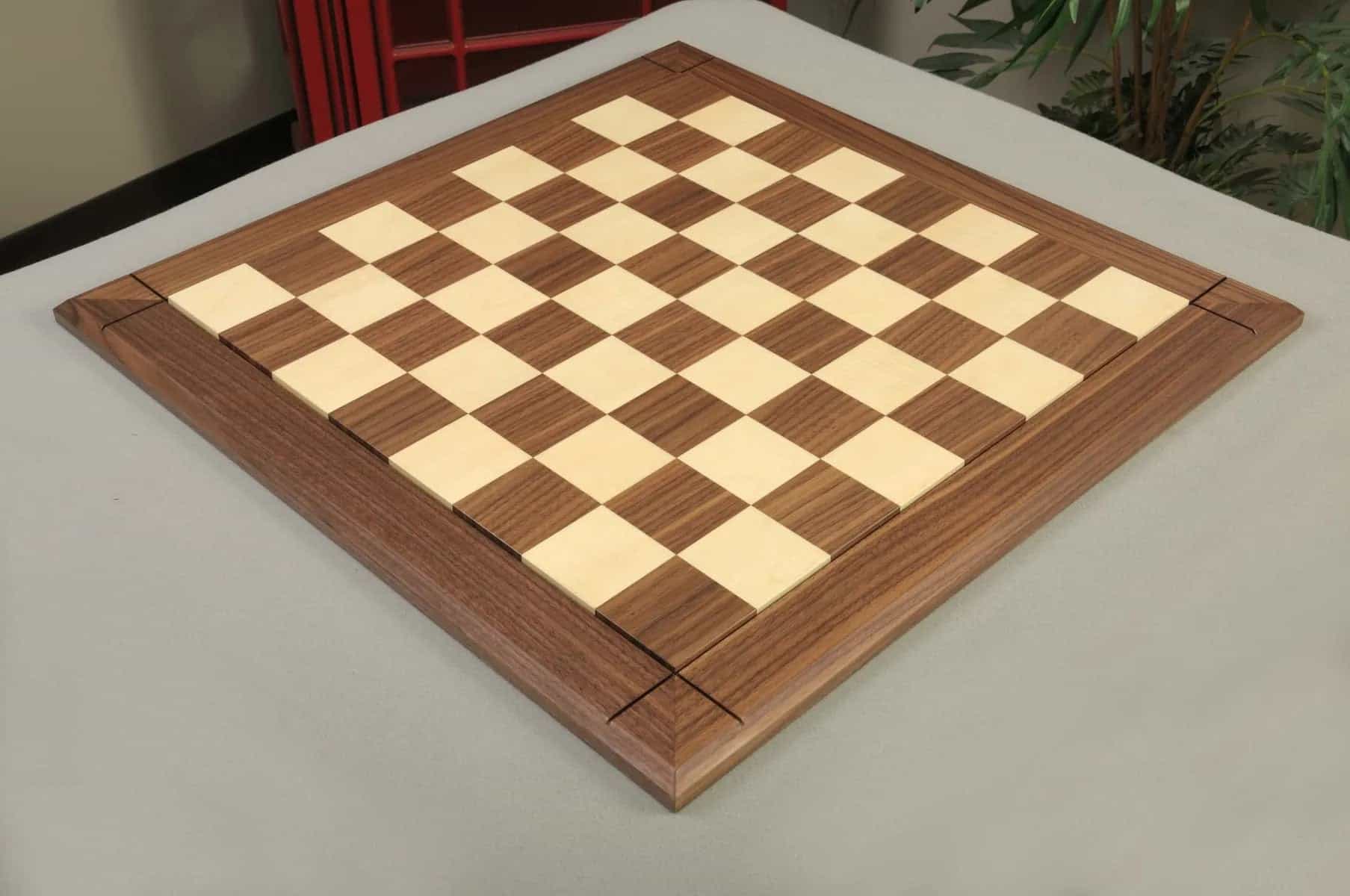 Original Walnut & Maple Reproduction Chess Board - 2.5" Squares