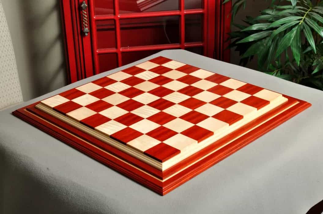 Pre-Order - Signature Contemporary Iv Luxury Chess Board - Padauk / Curly Maple - 2.5" Squares