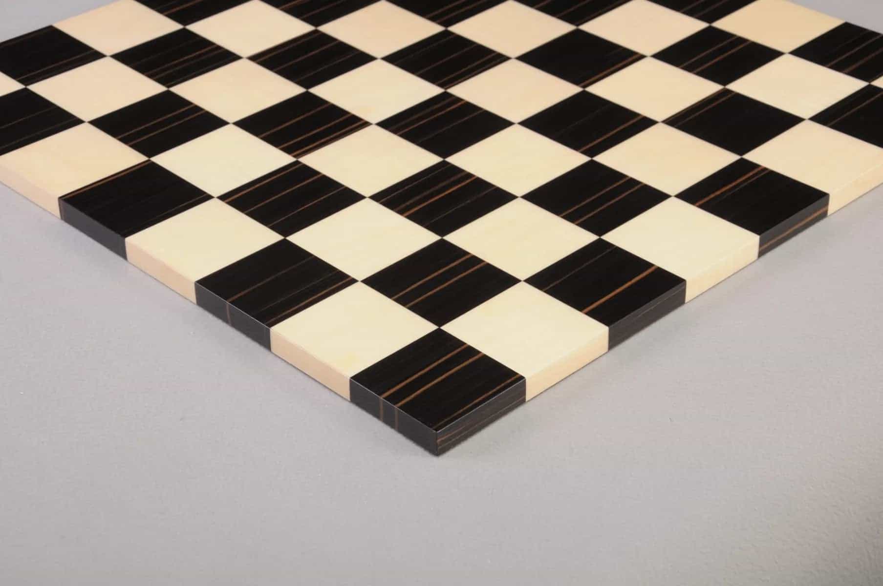 Genuine Ebony and Maple Modern Chess Board