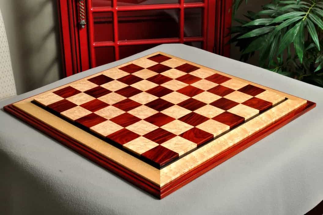 Pre-Order - Signature Contemporary Iii Luxury Chess Board - Cocobolo / Bird's Eye Maple - 2.5" Squares