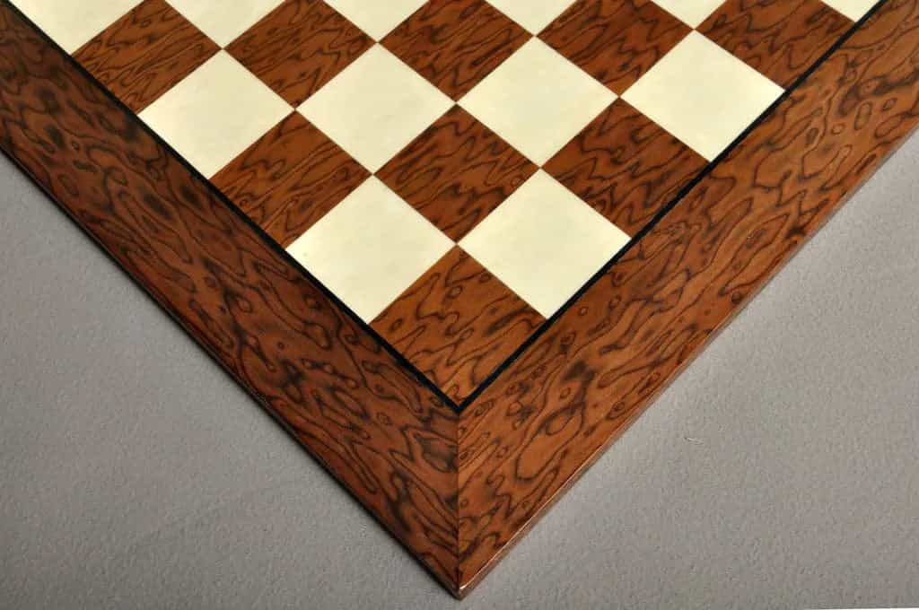 Brown Erable and Bird's Eye Maple Traditional Chess Board