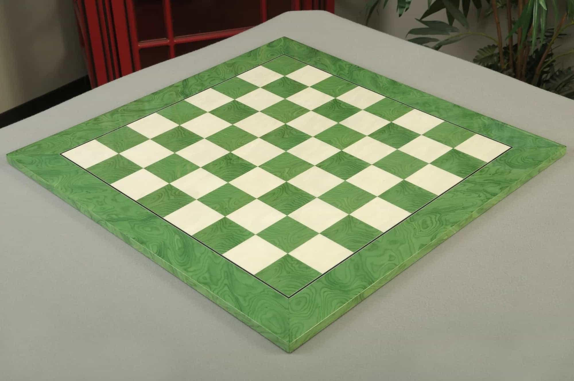 Greenwood and Bird's Eye Maple Standard Traditional Chess Board