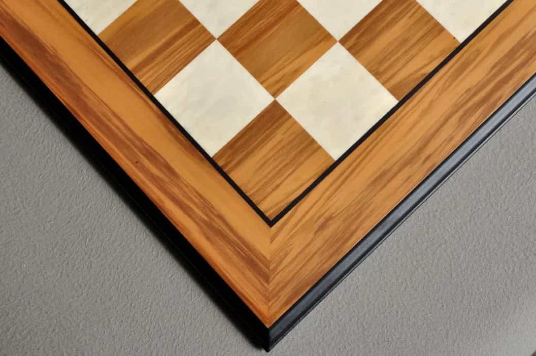 Olivewood And Bird's Eye Maple Standard Traditional Chess Board