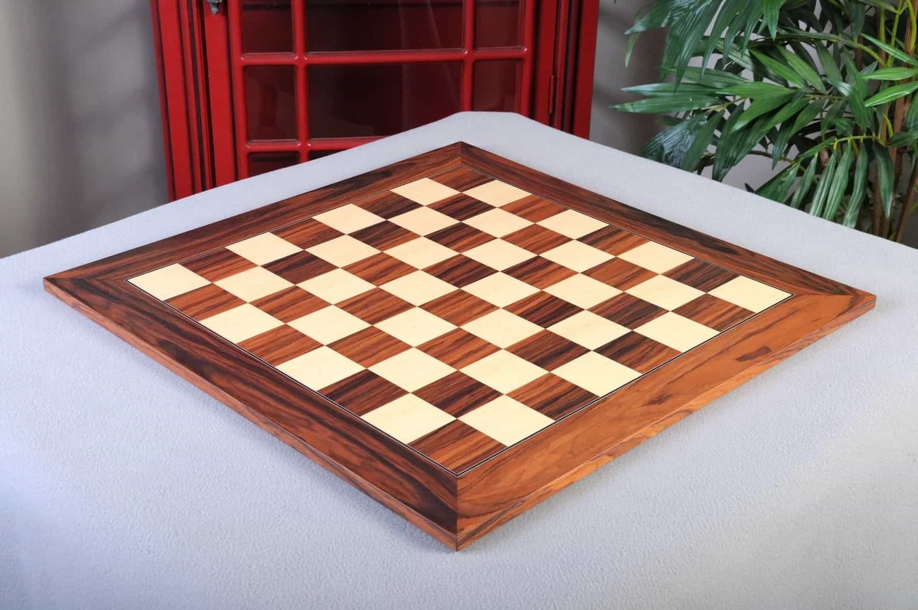 Santos Palisander & Bird's Eye Maple Chess Board