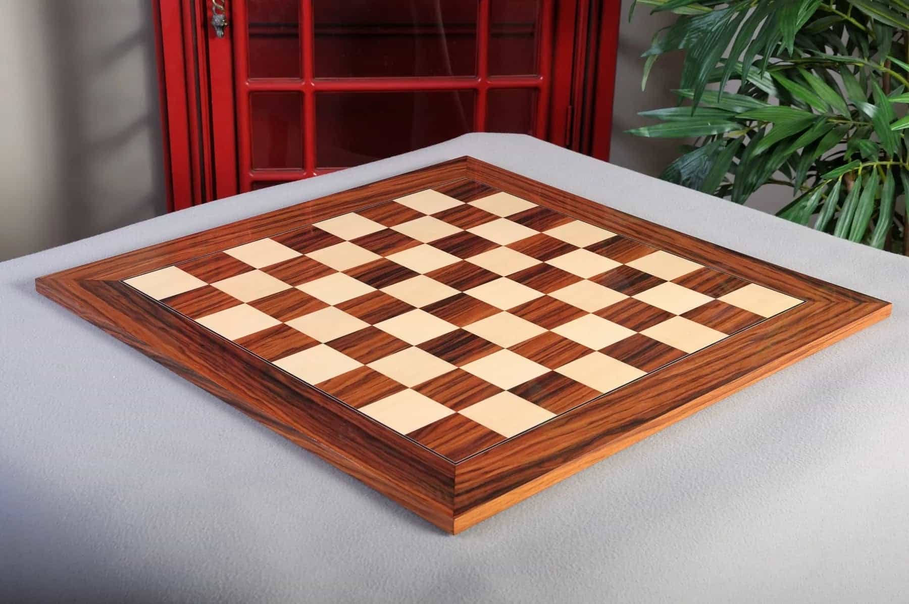 Santos Palisander & Bird's Eye Maple Chess Board