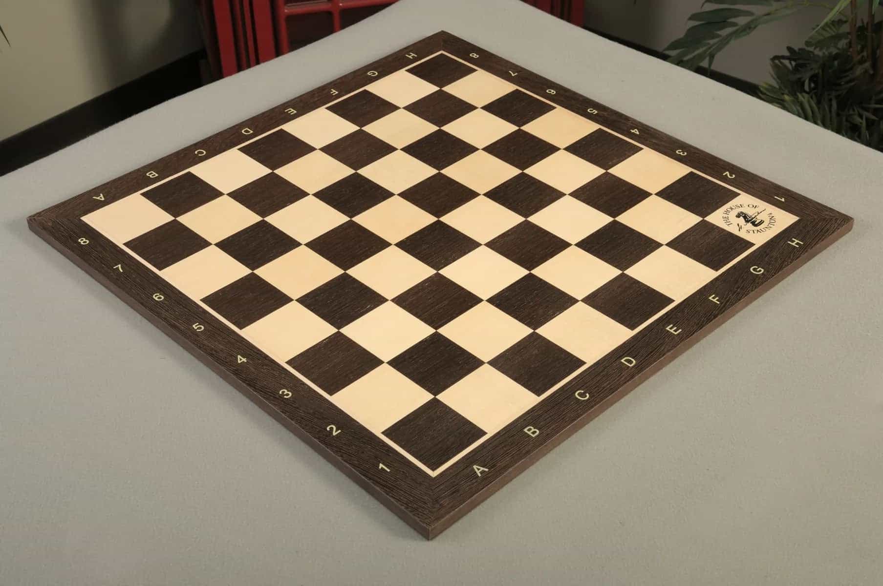 African Palisander And Maple Wooden Tournament Chess Board