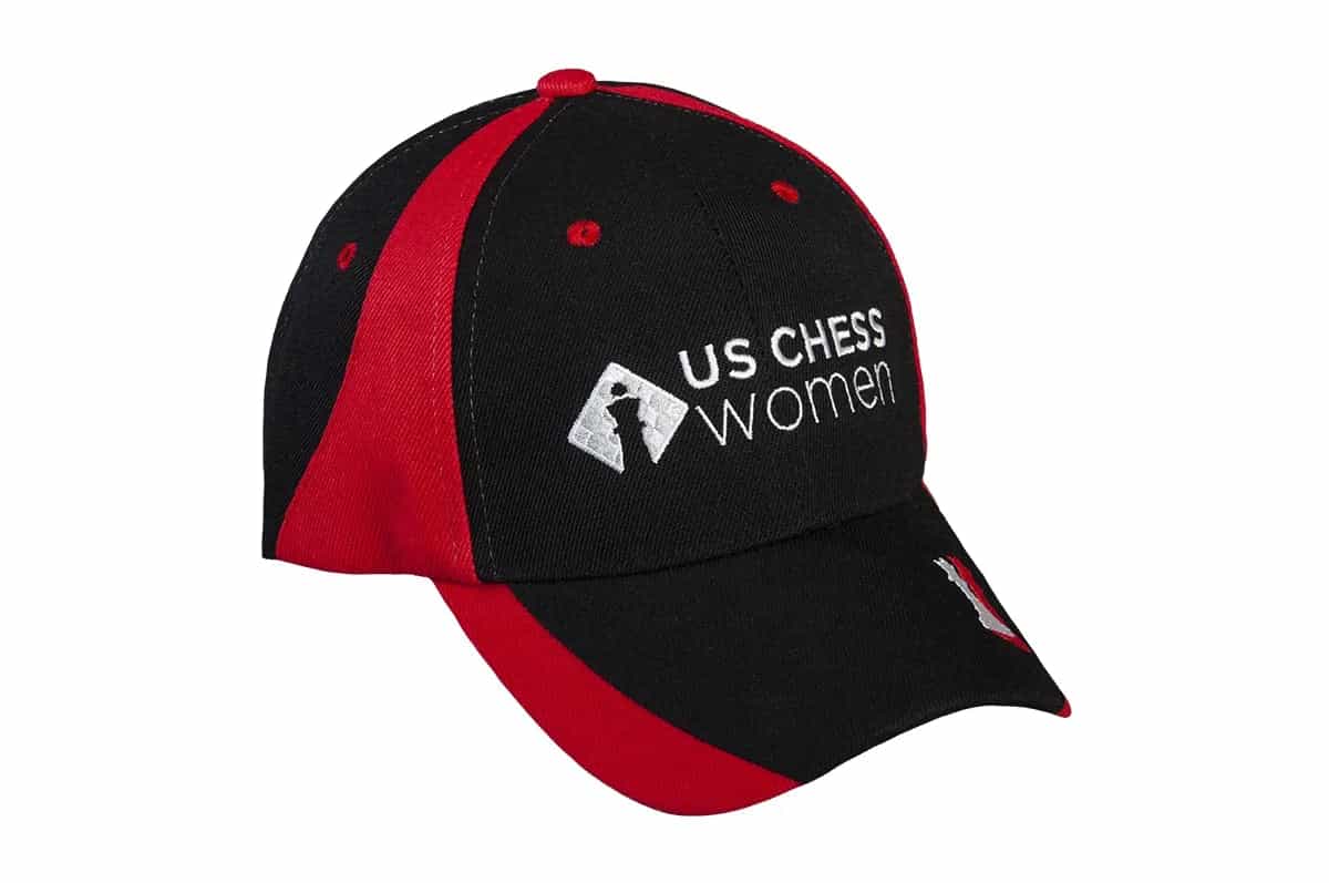 Us Chess Women Baseball Hat - Black & Red