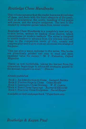 Clearance - Further Steps In Chess (Chess Handbooks)
