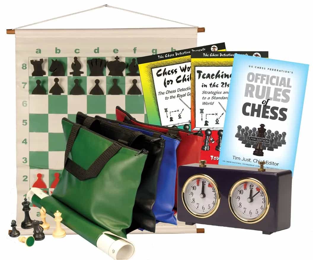 Chess Club Starter Kit for 10 Members with Regulation Mechanical Clocks
