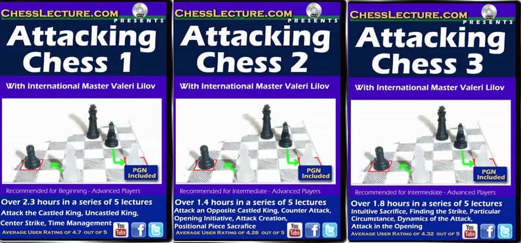 Attacking Chess Set - 3 DVDs