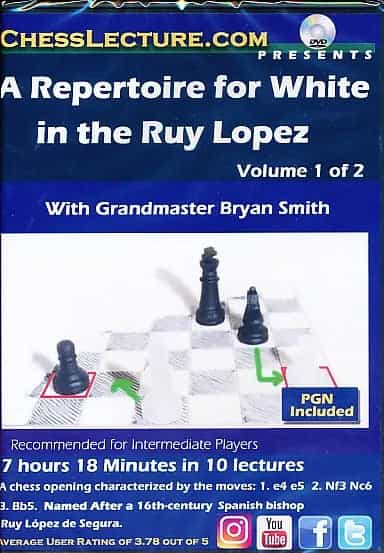 Ruy Lopez White Repertoire Chess Lecture, 2 DVDs