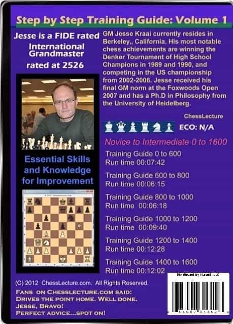 E-Dvd Step By Step Training Guide - In 5 Steps, Beginner To 1600 - Chess Lecture - Volume 2