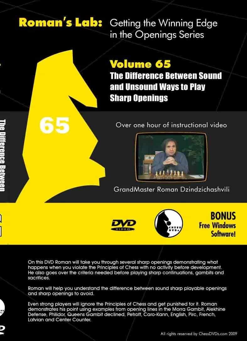 E-Dvd Roman's Lab - Volume 65 - The Difference Between Sound And Unsound Ways To Play Sharp Openings