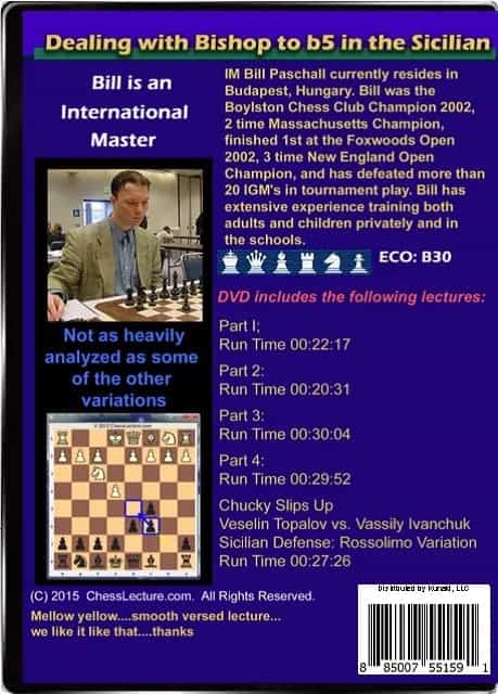 E-Dvd Dealing With The Bishop To B5 In The Sicilian - Chess Lecture - Volume 127