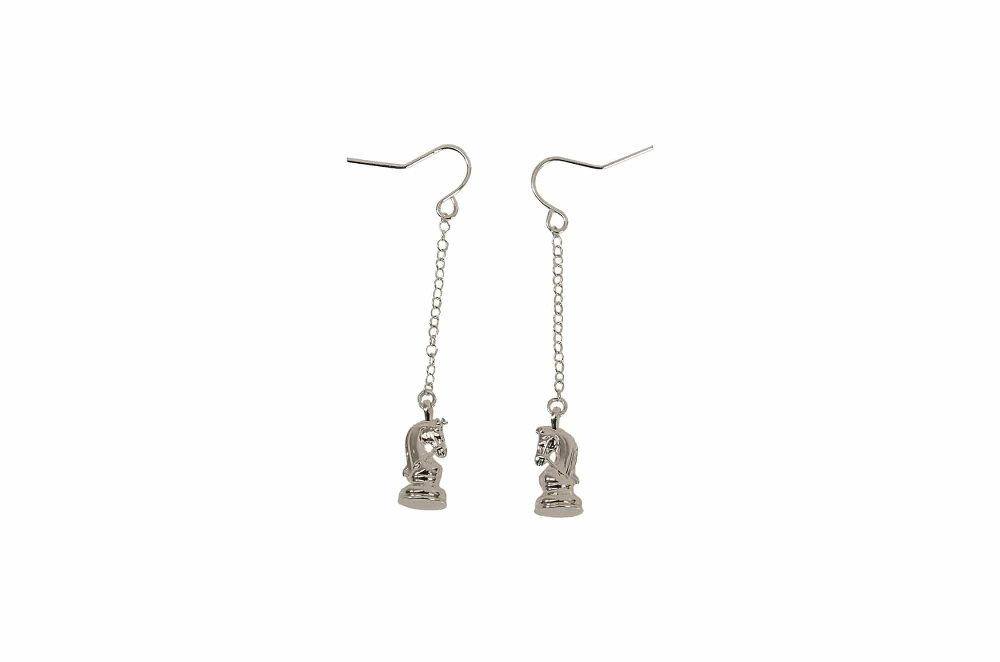 Caissa Collection Chess Pendant Earrings – Knight