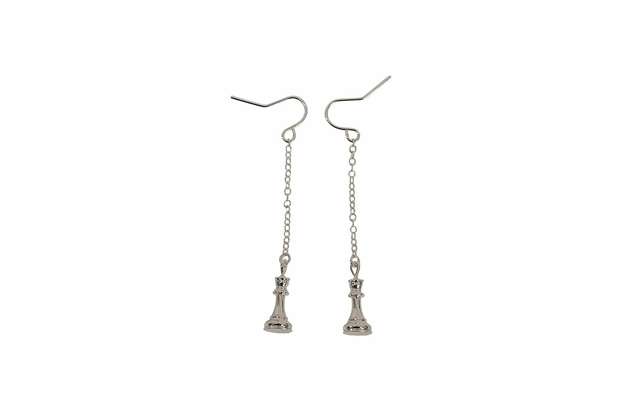 Caissa Collection Chess Pendant Earrings – Queen