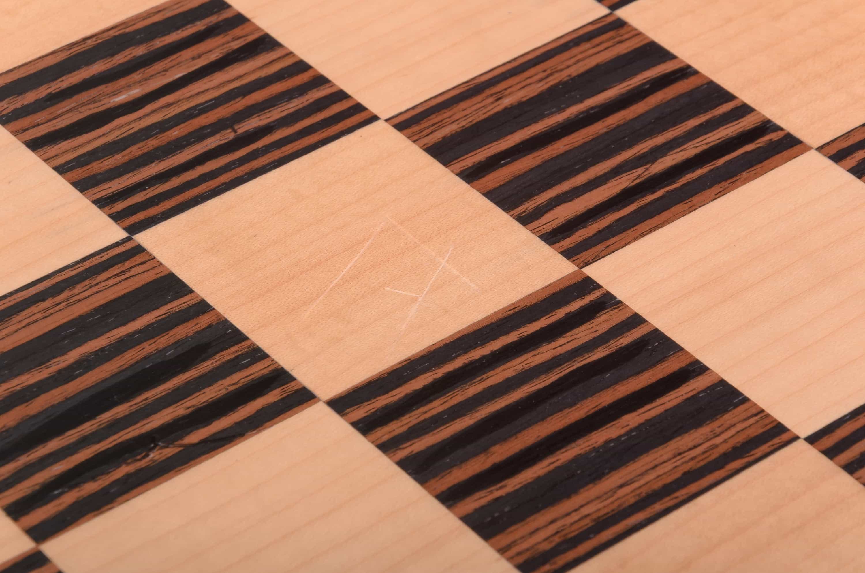 Imperfect - 2.25" - Tiger Ebony - Classic Traditional Chessboard