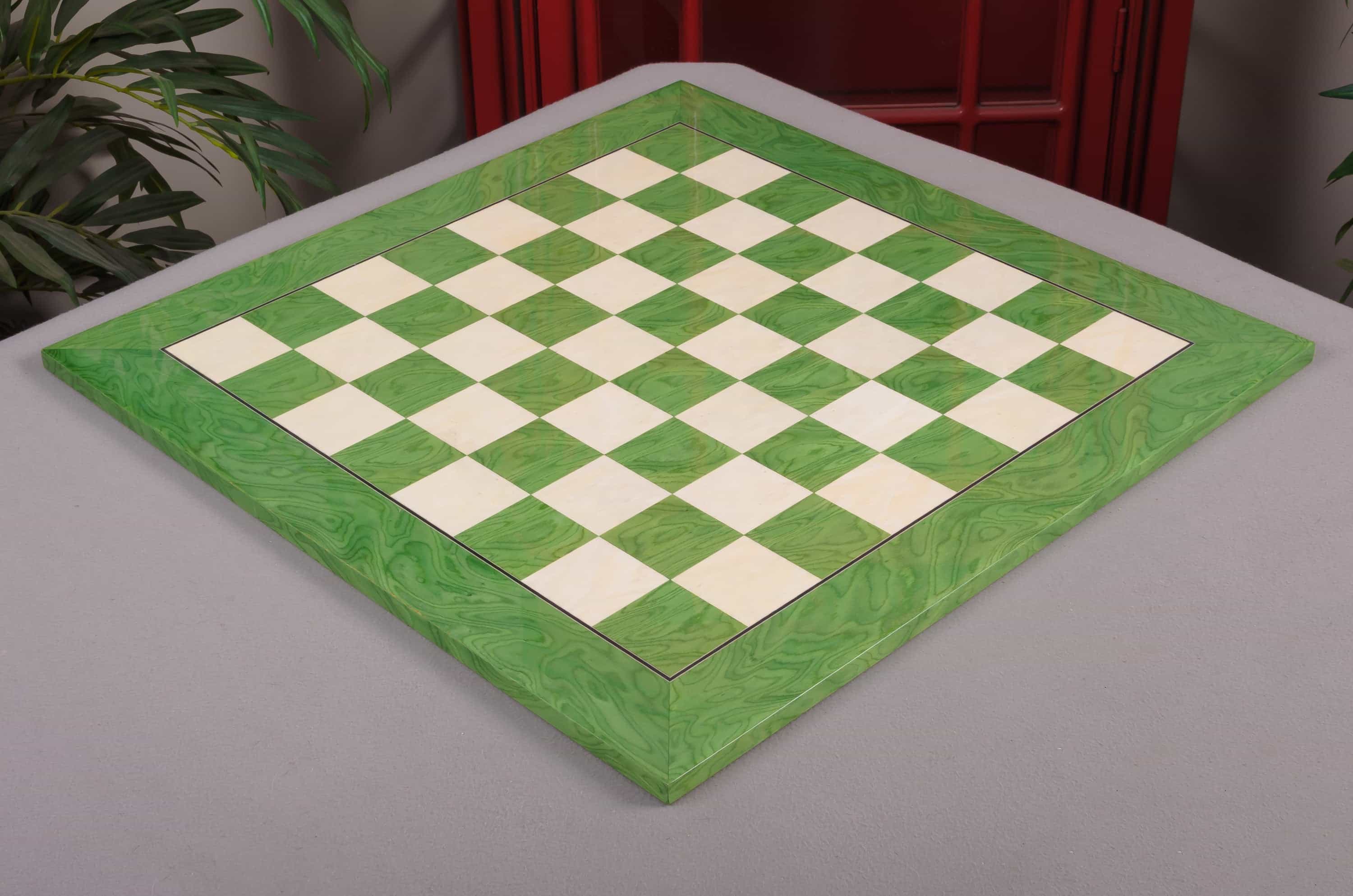 Imperfect - 2.25" - Green Gloss - Standard Traditional Chessboard