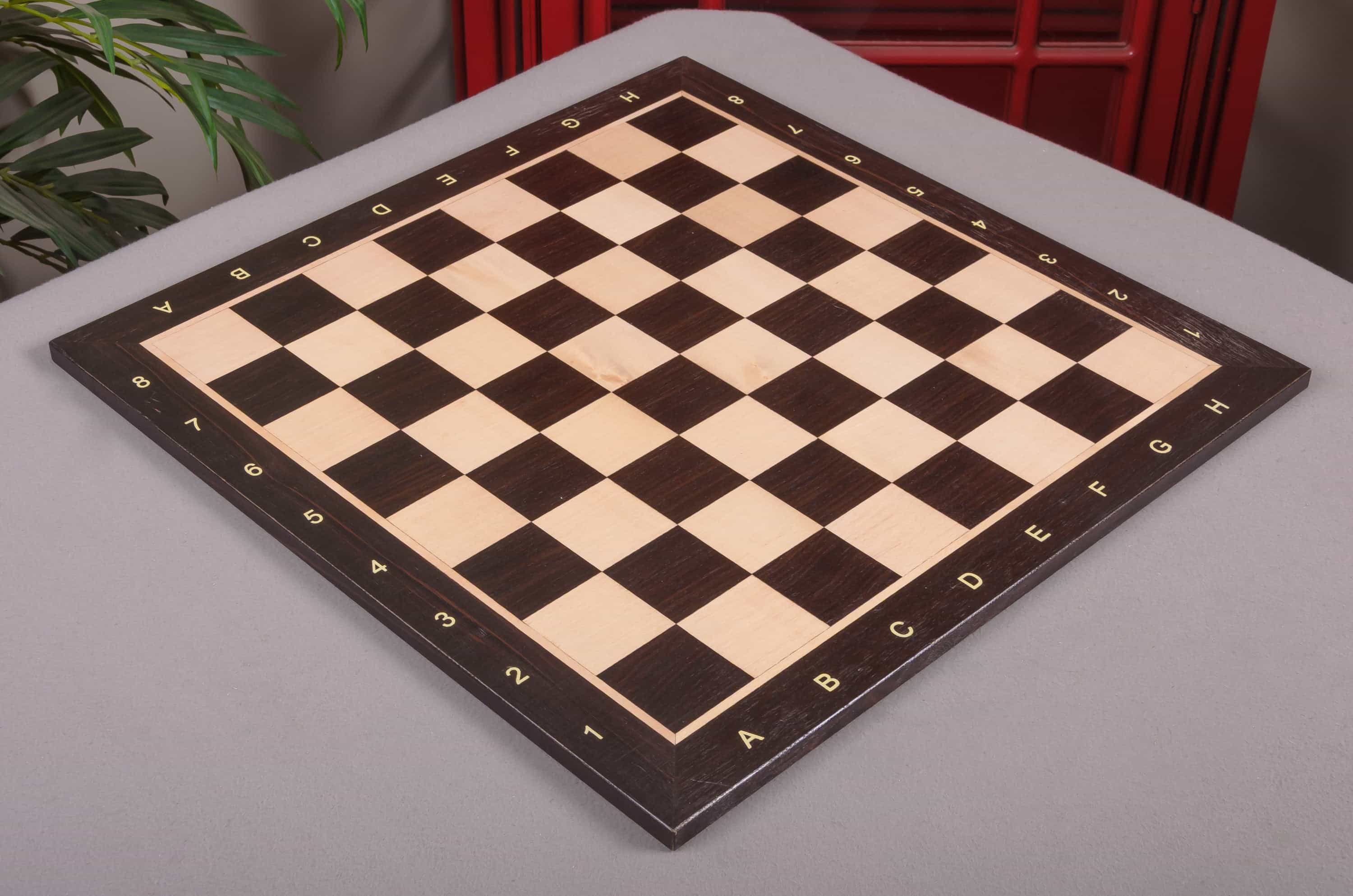Imperfect - 2.0" - Ebony - With Notation - Wooden Tournament Chess Board