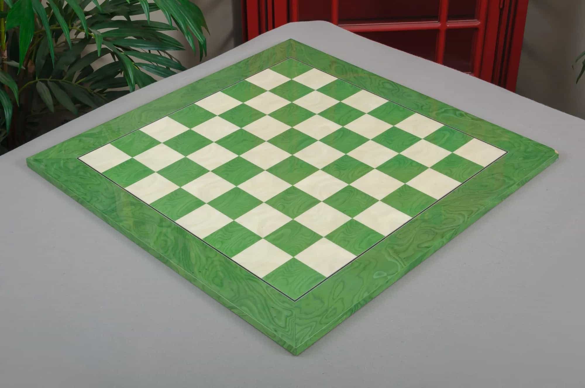 Imperfect - 2.25" - Green Gloss - Standard Traditional Chessboard