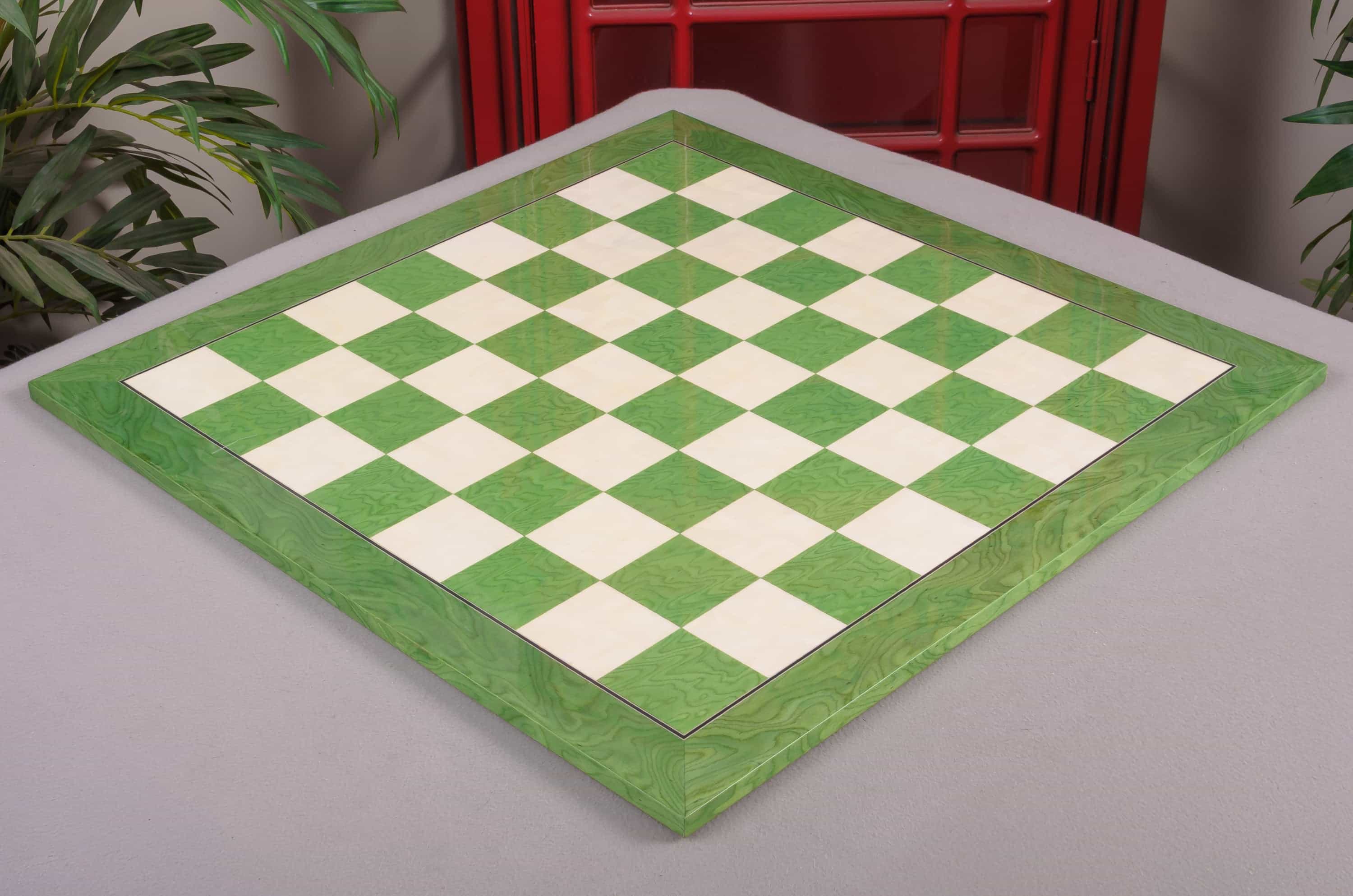 2.5" Green Gloss Standard Traditional Chessboard