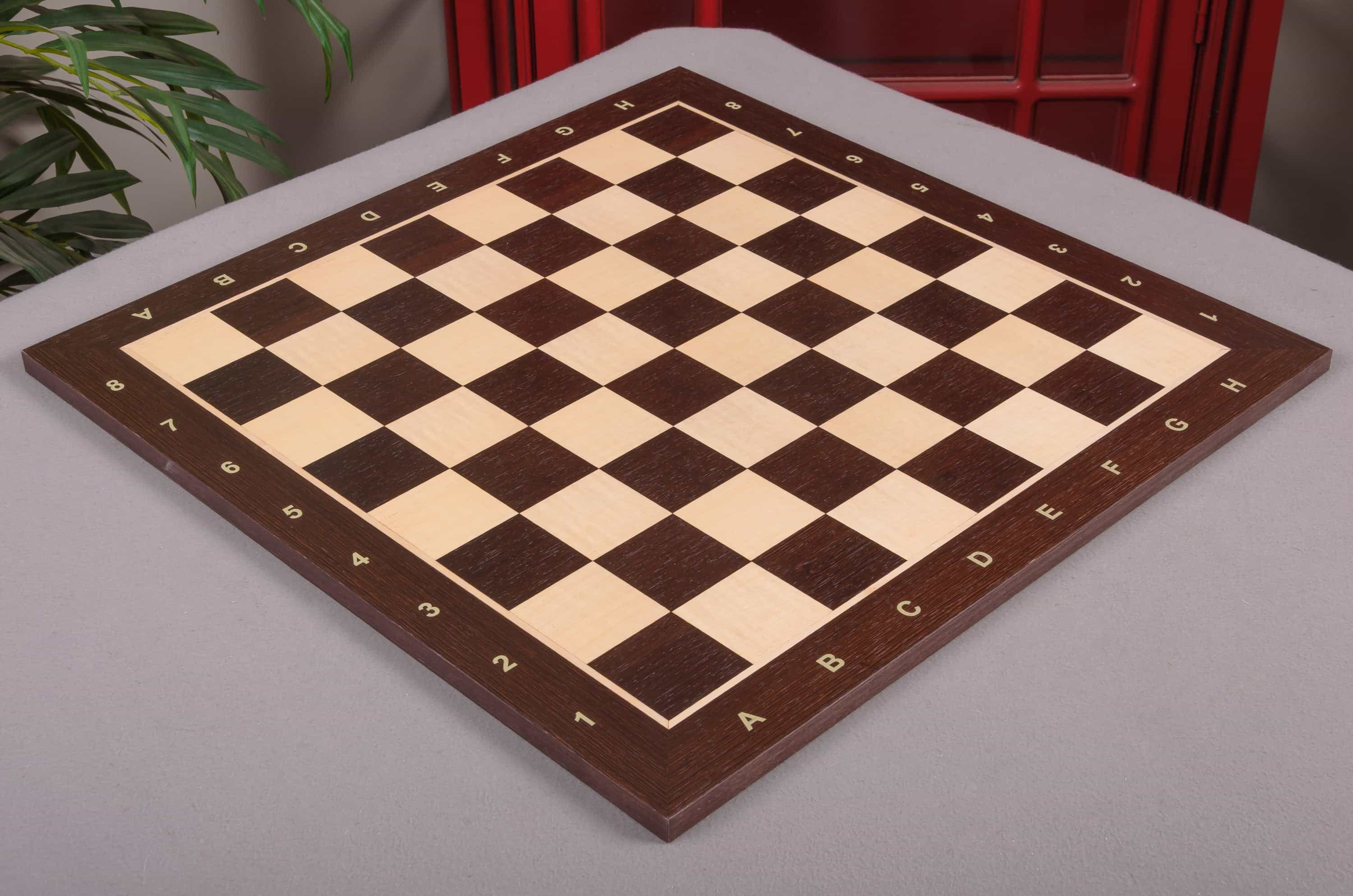 Imperfect - 2.0" - African Palisander - With Notation - Wooden Tournament Chess Board