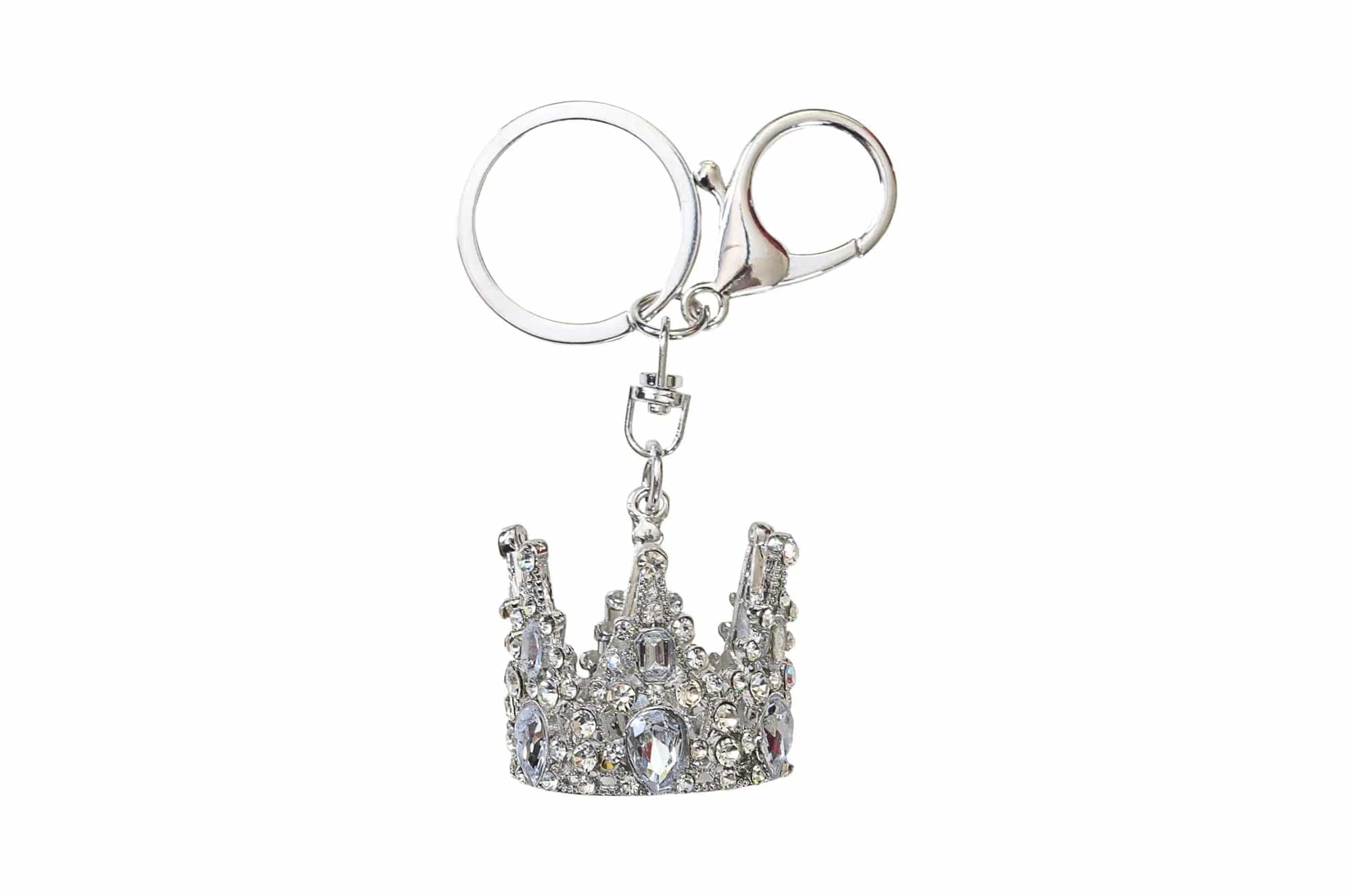 Metal Queen's Crown Keychain - 1"