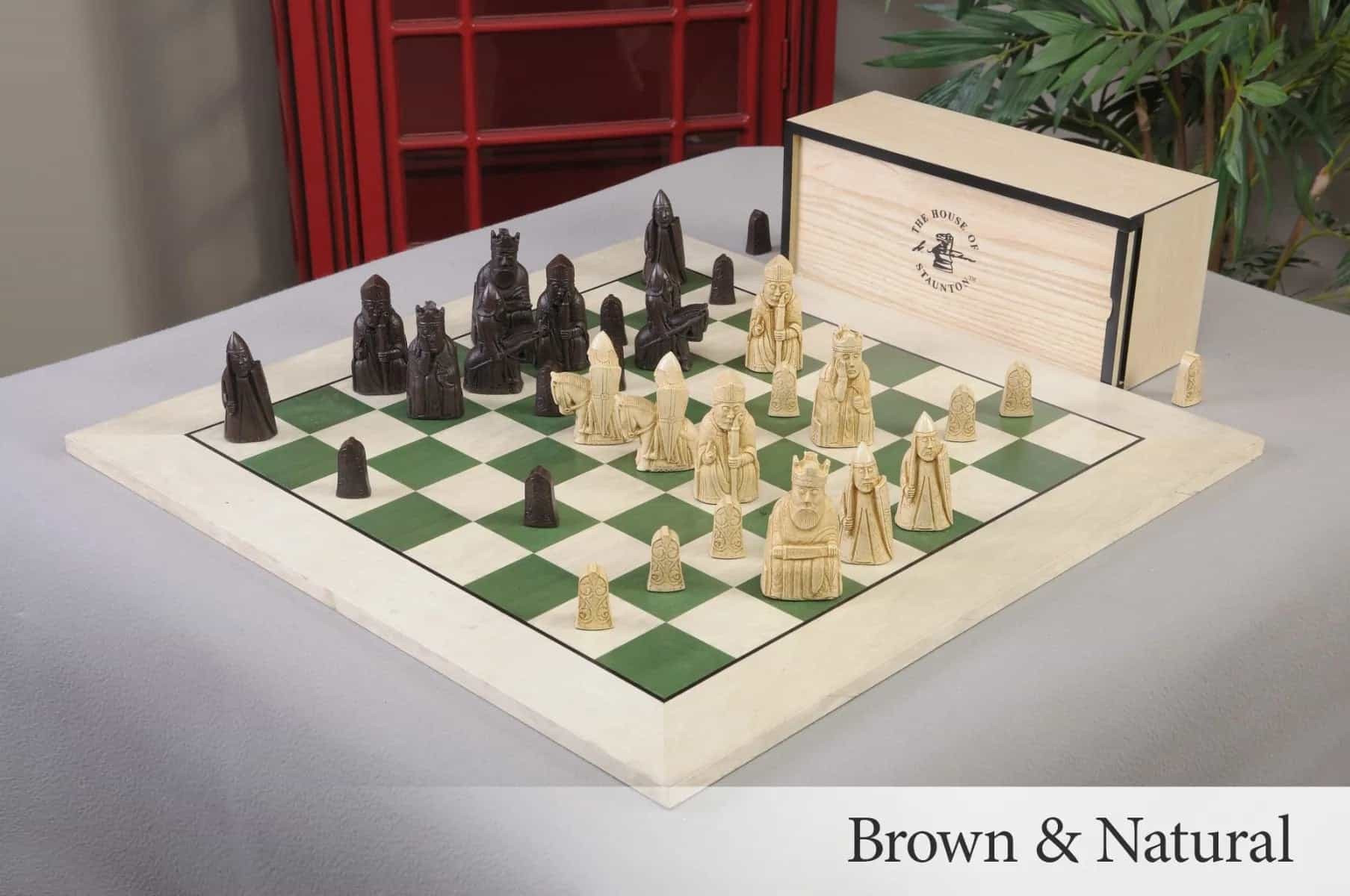 The Isle Of Lewis Chess Set, Box, & Board Combination