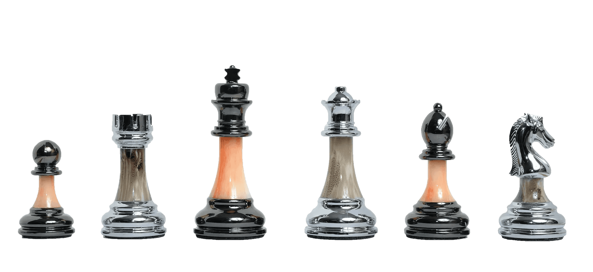 The Contemporary Series Plastic Chess Pieces - 3.5" King