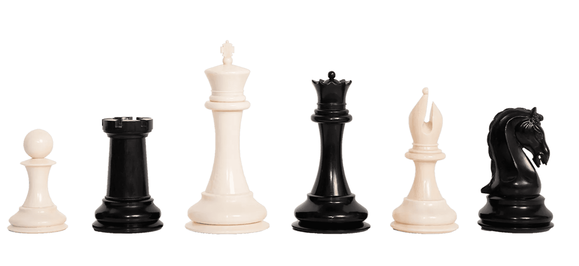The Mammoth Ivory and Genuine Ebony Collector Series Chess Pieces