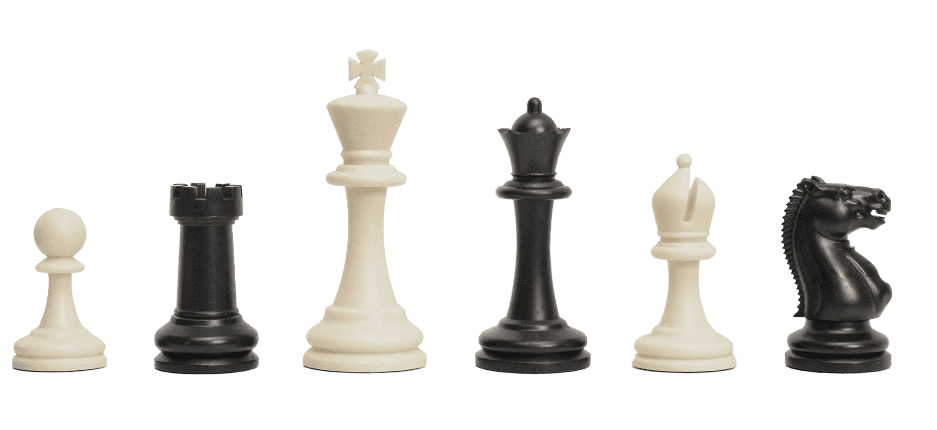 Master Single Weighted Plastic Chess Pieces - 3.75" King