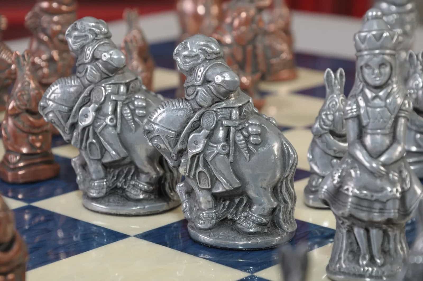 Alice In Wonderland Chess Pieces - 3.5" King - Metallic