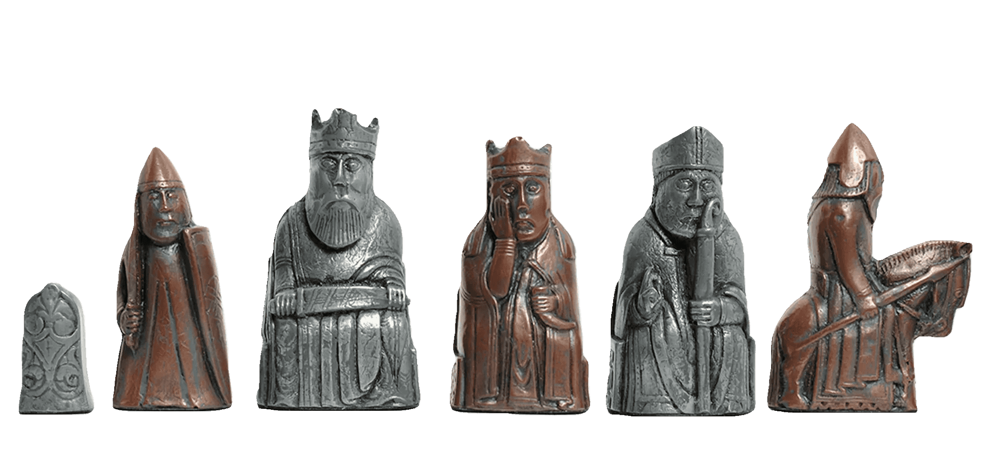 The Isle Of Lewis Chess Pieces - 3.5" King - Metallic