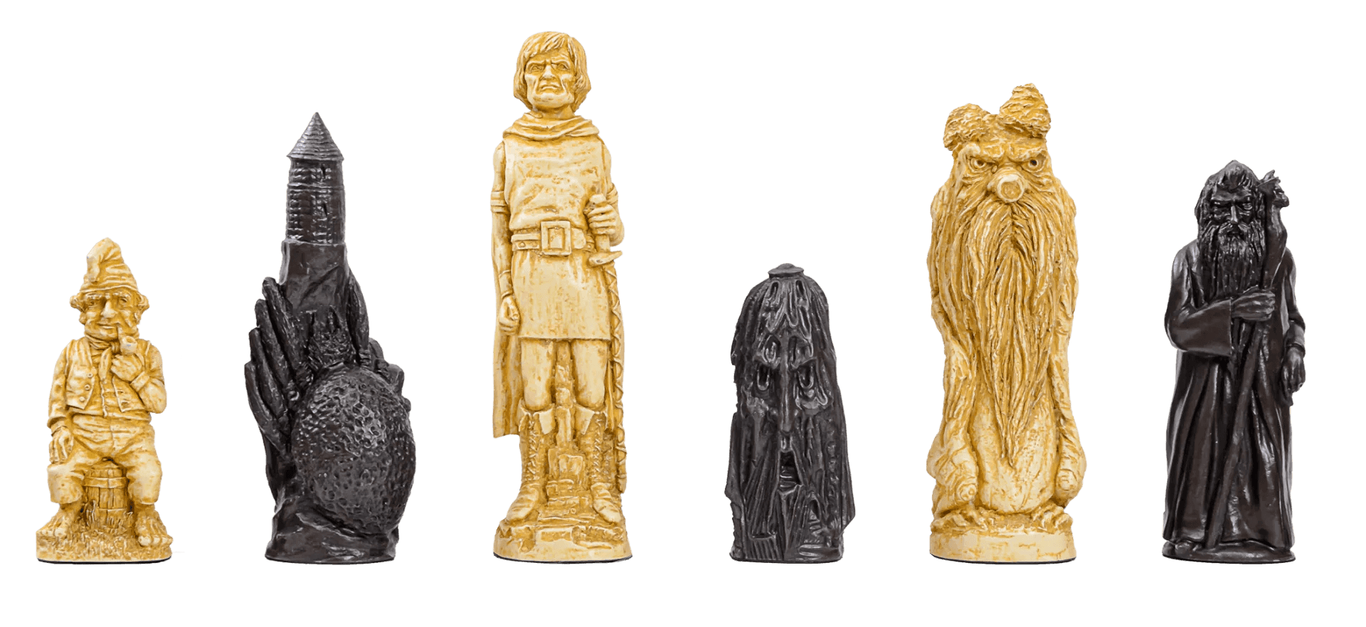 The Lord Of The Rings Series Chess Pieces - 5.9" King - Brown And Natural