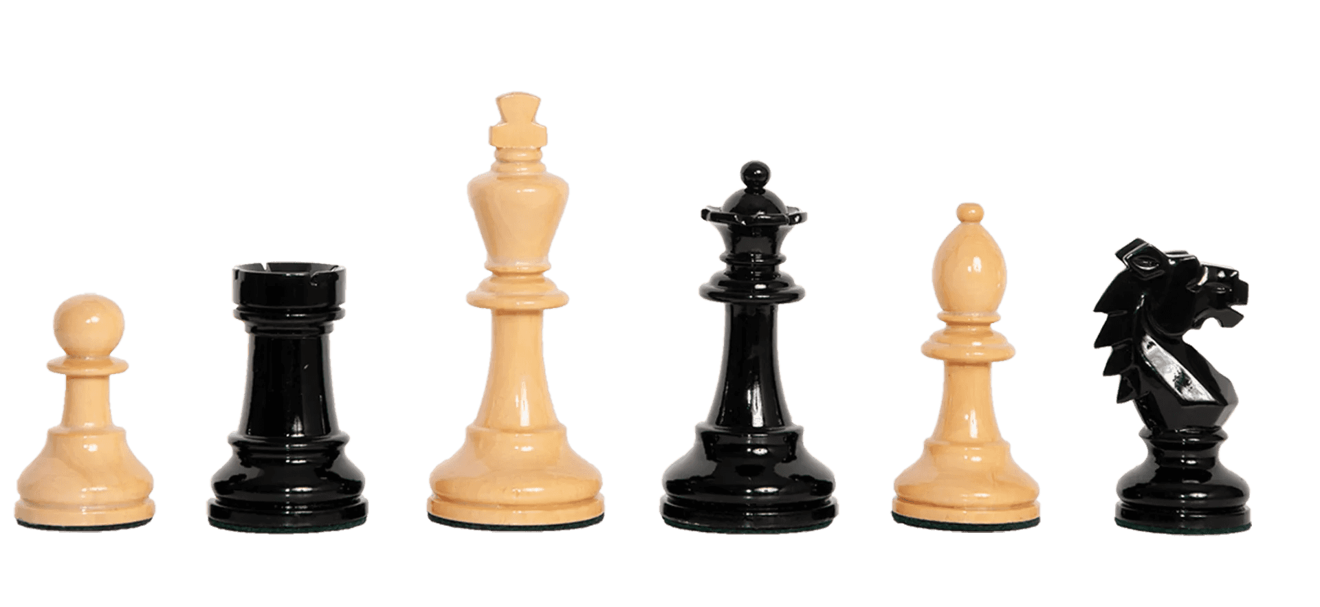 Bohemian Series Lacquered Chess Pieces - 4.0" King