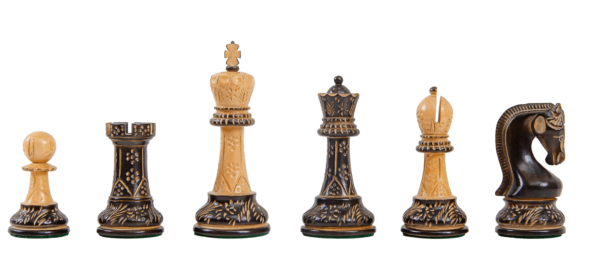 The Burnt Leningrad Series Chess Pieces - 4.0" King