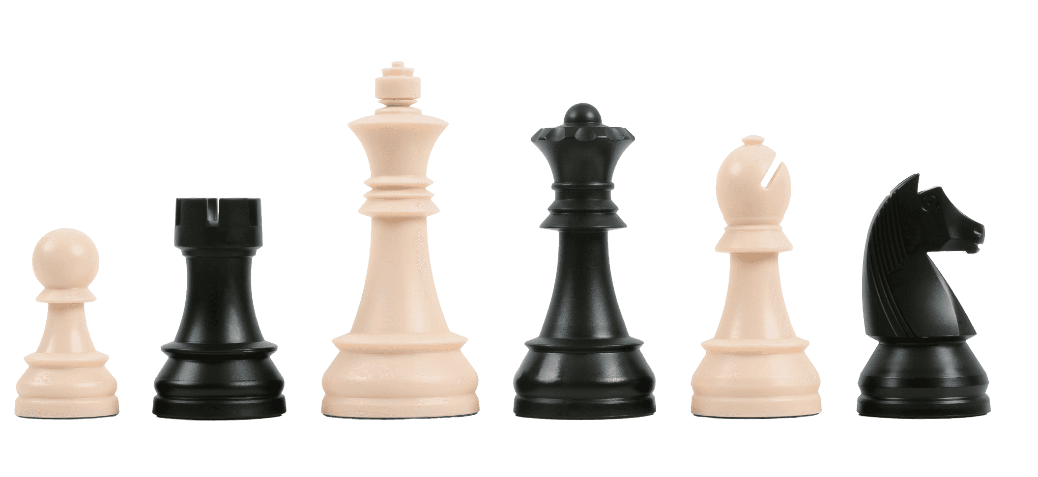 The Zugzwang Series Triple Weighted Plastic Chess Pieces - 3.75" King