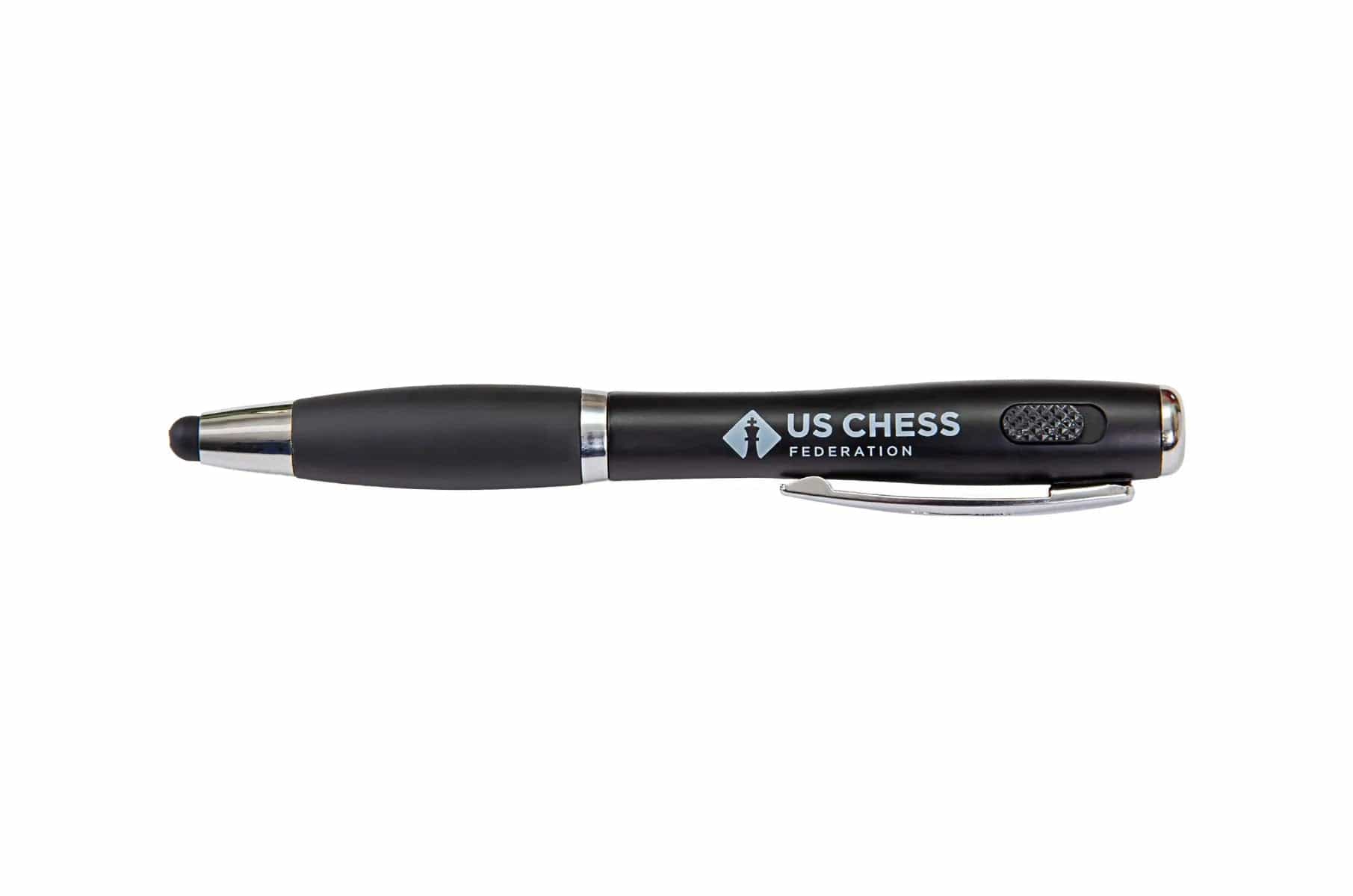 US Chess Federation Black Ballpoint Pen With Light