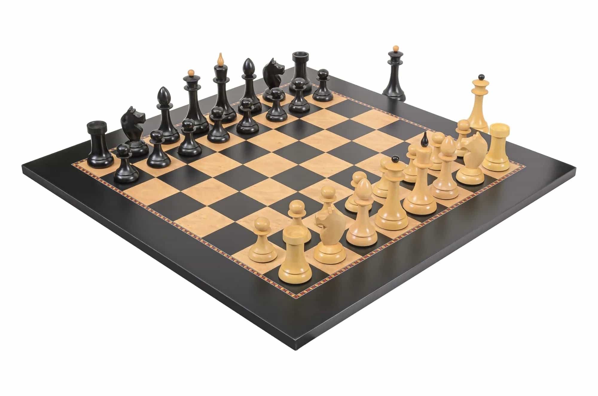 Rechapados Ferrer The Queen's Gambit Chess Set and Board Combination