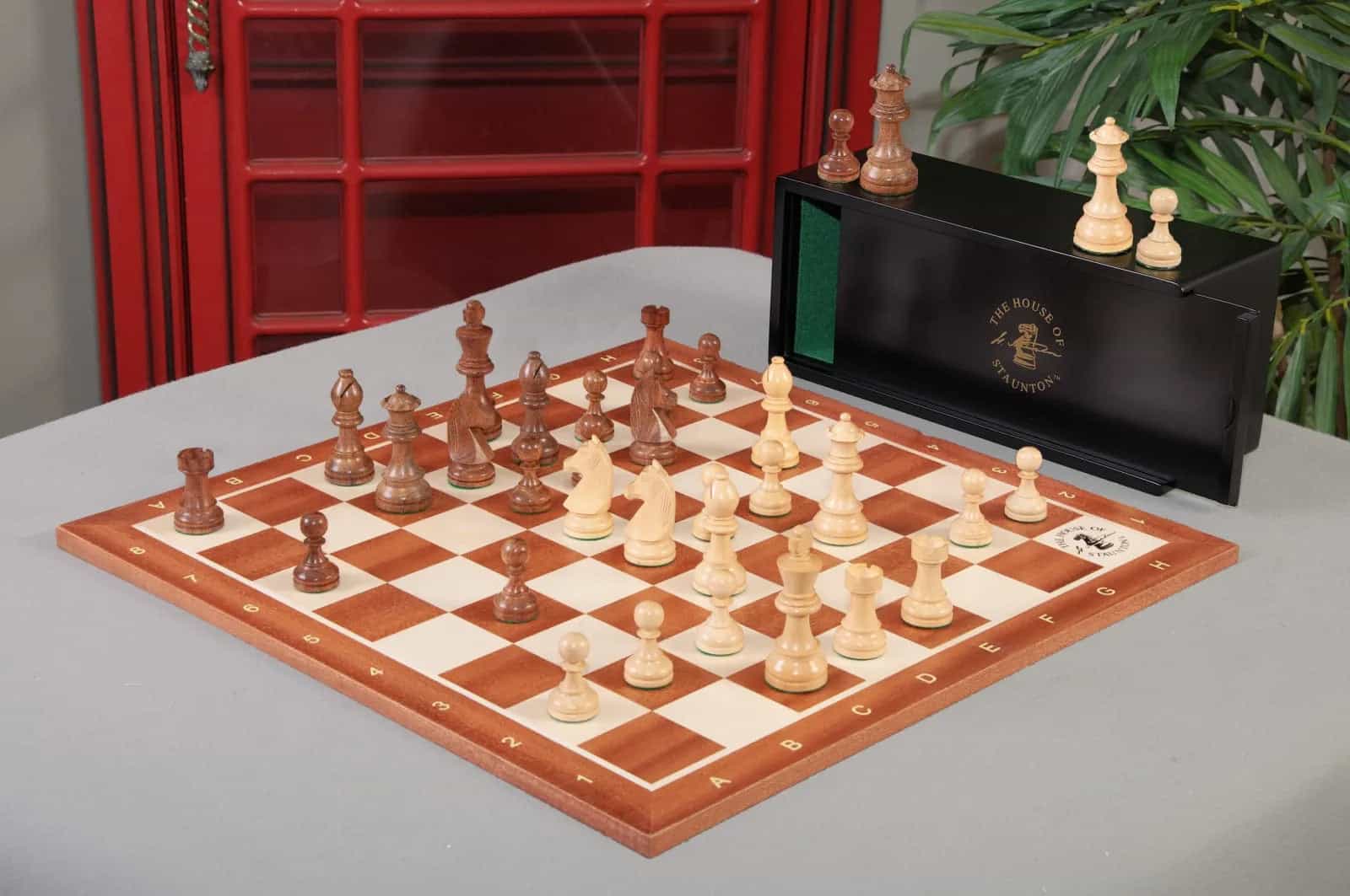 The Queen's Gambit Inspired Chess Set, Box, & Board Combination