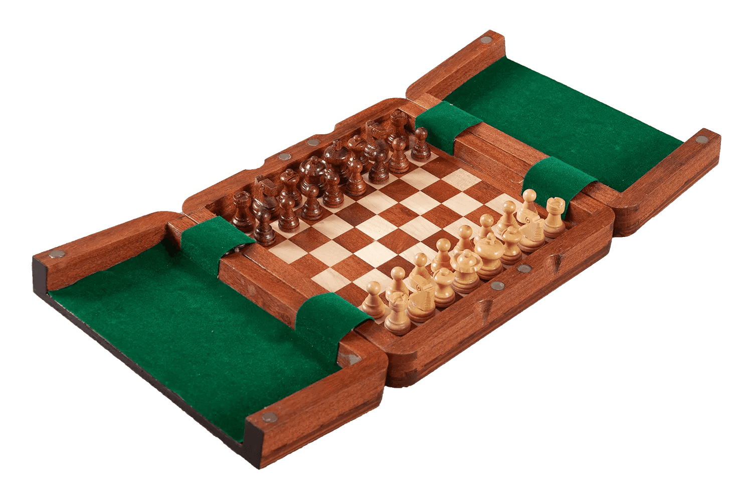 Ultimate Wooden Magnetic Travel Chess Set 8"