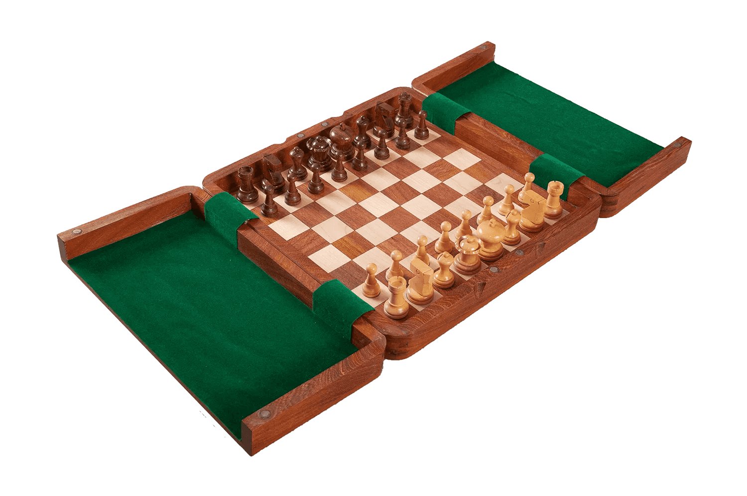 Ultimate Wooden Magnetic Travel Chess Set 12"
